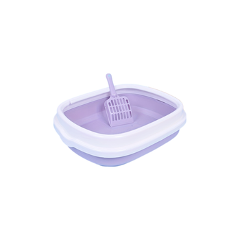 Seven Bird open litter box for cats with scoop available in multi-colors 47x39x13Cm