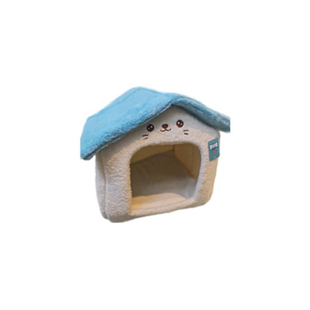 Seven Bird cottage-shaped house & bed for cats & dogs available in multi-colors 1Piece