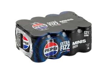 Pepsi Zero Sugar Extra Fizz Soft Drink 12x150ml