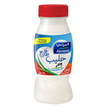 المراعي حليب طازج قليل الدسم مع إضافة فيتامينات 180مل