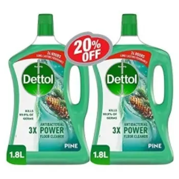 Dettol Antibacterial Pine Floor Cleaner 2x1.8L
