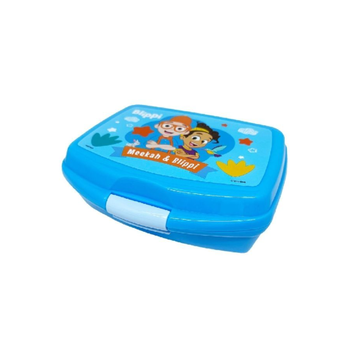 فيرست كيد اتش كيو صندوق غداء مستطيل للأطفال من ميخا وبليبي باللون الأزرق، بأبعاد 6 × 14 × 17 سم، 112-30-023 1قطعة