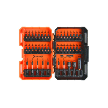 Tactix Pro Grade Impact Bit Set Orange And Black 25 X 13.5 X 9.5 Cm 42Pieces