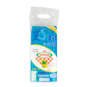 Gulfmaid Al Khaleej Trash Bag Rolls 10 Gallons 80 Bags