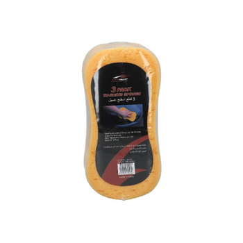 Saco Orange Car Washing Sponge 3-Pack
