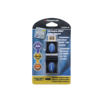 مونستر جهو  محول اتش دي ام اي بلون أسود، قابل للدوران بزاوية 180 درجة من ذكر إلى أنثى 1.53 × 11.95 × 6.85 سم 3305505 1قطعة