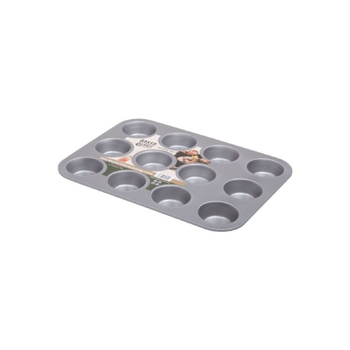 WHAM COOK Silver Muffin Tray 3x26.5x35cm