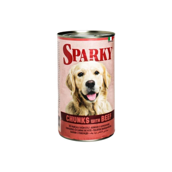 Sparky Beef Chunks Dog Wet Food 1250g