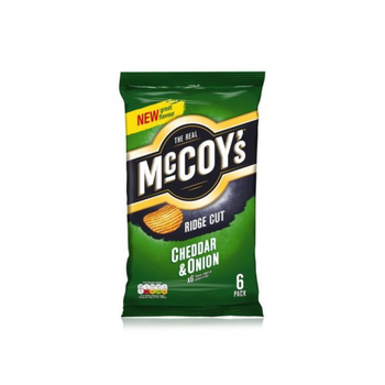 The Real McCoy's Cheddar & Onion Crisps 6x25g
