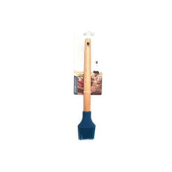 Silicone Brush with Beech Wood Handle Brown/Navy Blue