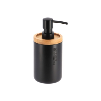 تندنس موزع صابون سائل من البولي ريزين والخيزران باللونين الاسود الغير لامع والبني، سعة 280 مل، 62101237 1قطعة