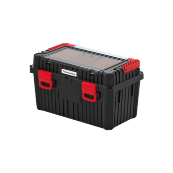 Kistenberg 60 Multi Compartment Heavy Tool Box With Foldable Handle Black And Red 33.7 X 36 X 58.5 Cm *(82148) 1Piece