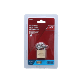 Saco Weather-Resistant Brass Padlock 25mm