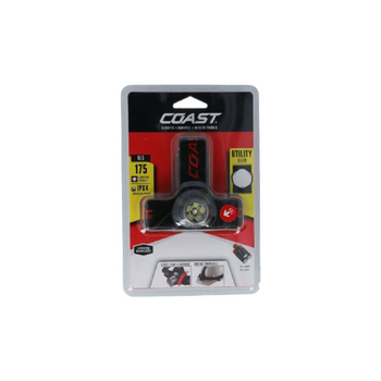 Coast HL5 LED Headlamp Black-Red IPX4 Weather-Proof