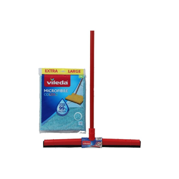 فيليدا VF092S ممسحة أرضية بقطعة قماش مايكروفايبر متينة تدوم طويلاً أحمر وأسود 5 × 52 × 3 سم 1قطعة