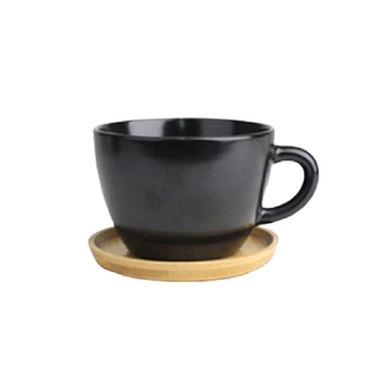 Saco Black-Beige Mug and Saucer Set 470ml