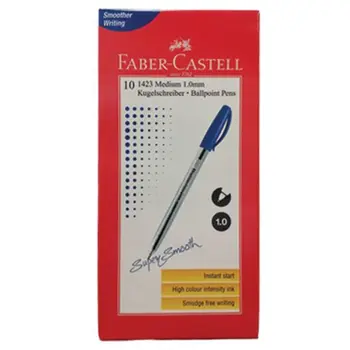 Faber-Castell Blue Ballpoint Pens 10 Pieces