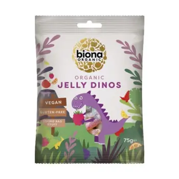 بيونا حلوى جيلي دينوس العضوية خالية الغلوتين نباتية 75جرام