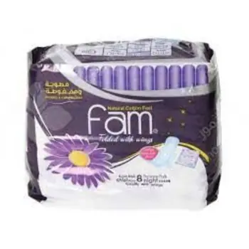 Fam Purple Panty Liners Night 8 Pieces