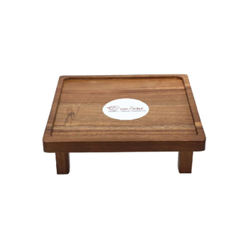 Bien Servi Square Shaped Acacia Sushi Tray With Legs Brown 25 X 25 Cm Aw19-X088-L 1Piece