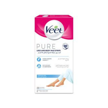 Veet Pure Legs & Body Wax Strips 20 Pieces