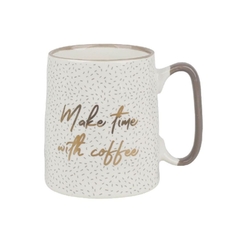 White Coffee Mug with Ergonomic Handle 16oz