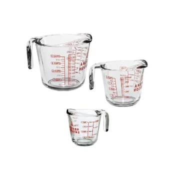 Anchor Hocking 3-Piece Glass Measuring Cup Set 1L