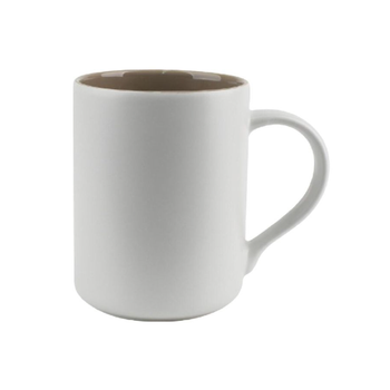 Saco Ergonomic Handle White Coffee Mug 13oz
