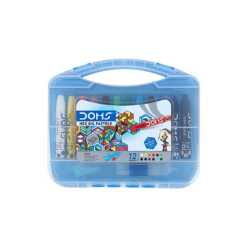 دومس طقم ألوان زيتية جامبو سداسية الأضلاع بـ 12 لونًا غير سامة متعدد الألوان 3 × 15 × 17.5 سم 01038414 1قطعة