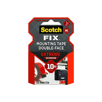 Scotch Brite Extreme Exterior Double-Face Mounting Tape Red And Black 19 Mm X 1.5M Uu011774195 *(84911) 1Piece