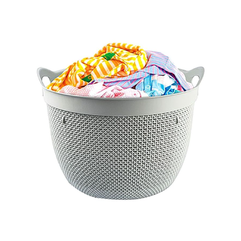 واجانسلة الغسيل ذات التصميم المستطيل والمقبض، بلون رمادي داكن، سعة 33 لتر، M-168 M-168 DG 1قطعة