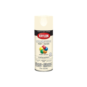 Krylon Colormaxx Dover White Gloss Spray Paint 12oz