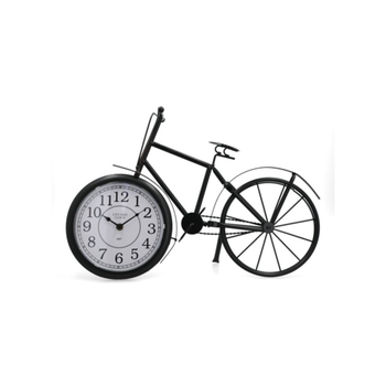 الغلاف الجوي ساعة دراجة معدنية كلاسيكية بحركة تناظرية باللونين الأبيض والأسود مقاس 32 × 52 × 13 سم 1قطعة
