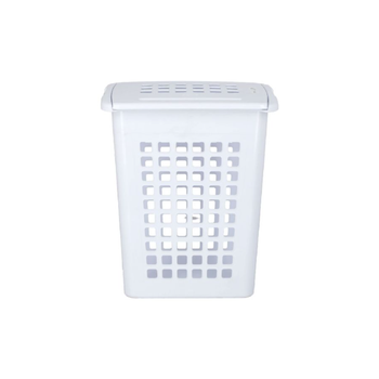 ستيرلايت سلة غسيل متينة مقاومة للماء بغطاء بلون أبيض وابعاد 48 × 33 × 56 سم 1223 1قطعة
