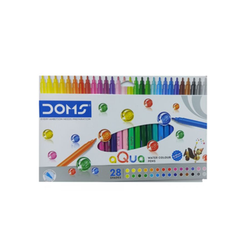 دومس طقم أقلام ألوان مائية بـ 28 لونًا مميزا وقوي متعدد الألوان الأبعاد 19 × 15 × 31 سم 80106 1قطعة