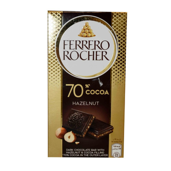 فيريرو روشيه شوكولاته 70%كاكاو مع البندق، 90جرام