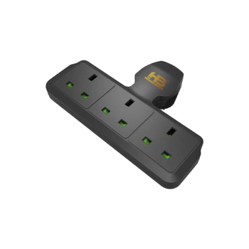 أفضل منزلمحول مضغوط ممتاز بثلاثة منافذ 13 أمبير أسود AU213/B 1قطعة