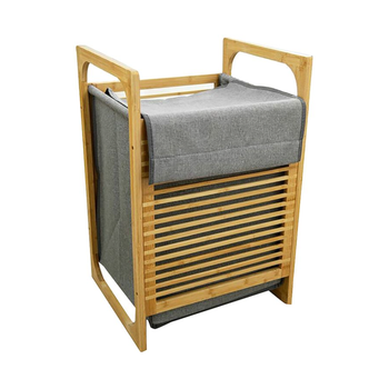 نحلة العسل سلة غسيل من الخيزران باللون الرمادي بأبعاد 60 × 40 سم BA0151A 1قطعة