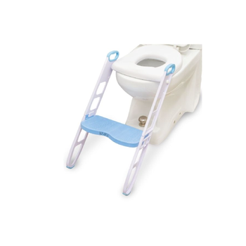 مساعدة أمي مقعد مرحاض مخصص للاطفال بمقبض غير قابل للانزلاق من أبيض وأزرق 55.9 × 30.5 × 7.6 سم 11148 1قطعة