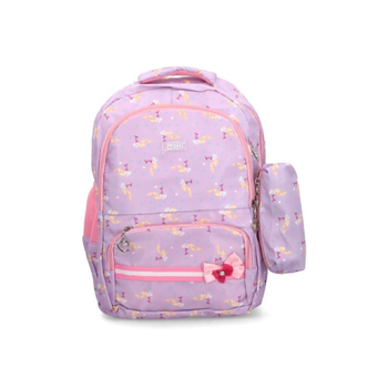 PRIMA Navy Blue-Pink Girls Backpack 17 Inch