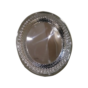 Bien Servi Elegant Design Dishwasher Safe Round Tray With Milano Design 02 Silver 60Cm 1Piece