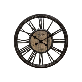 هسبيريدساعة حائط دائرية كوارتز باللونين الأسود والبني وبقطر يبلغ 45.7 سم 1قطعة