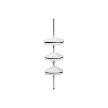 بريمانوفا عمود دش زاوية من البلاستيك من 3 طبقات باللون الأبيض والرمادي 260 × 25 × 25 سم 1قطعة