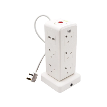 بيليكانمشترك كهربائي 10 مقابس مع 4 منافذ USB أبيض 3 متر SU27USB-3M-W 1قطعة