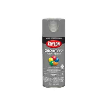 Krylon Colormaxx Classic Grey Gloss Spray Paint 12oz