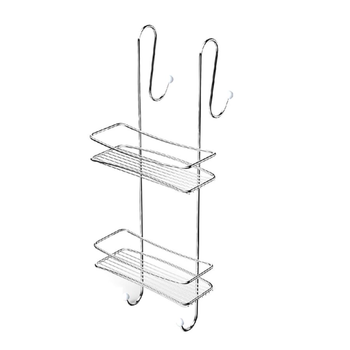 بريمانوفا حامل للدش معلق مكون من عدد 2 طبقة يأتي بتصميم أنيق وحديث وباللون الفضي 52.6 × 26.8 × 10.63 سم D-05249 1قطعة