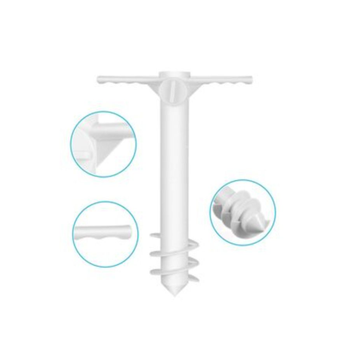 Twt Strong Windproof Plastic Anchor For Beach Parasol White 42 X 24 Cm Ua2106 *(100106) 1Piece