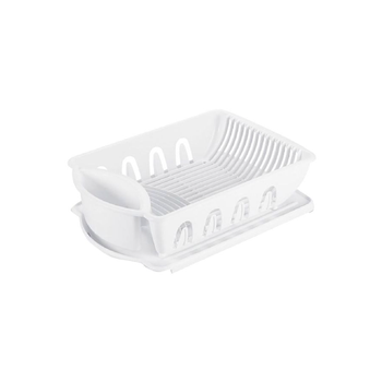 Sterilite 2-Piece High-Quality Plastic Lightweight Large Dish Drainer Set White 15.56 X 37.47 X 53.66 Cm 1Piece