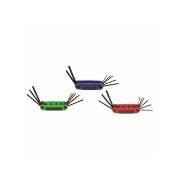 Eklind 3-Piece Alloy Steel And Plastic Ergo Fold-Up Handle Hex Key Combo Set Multicolor 14.75 X 19.63 X 3.63 Cm 2060804 *(90815) 1Piece