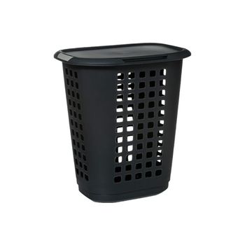 جيه جيه ايه اس ايهسلة غسيل بتصميم مستطيل مع غطاء باللون الأسود، بسعة 63 لتر، 157363C 1قطعة